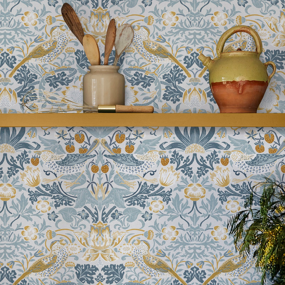 Strawberry Thief Soft Blue Wallpaper - 124232_ROOMSET_STRAWBERRY THIEF SOFT BLUE_01.jpg