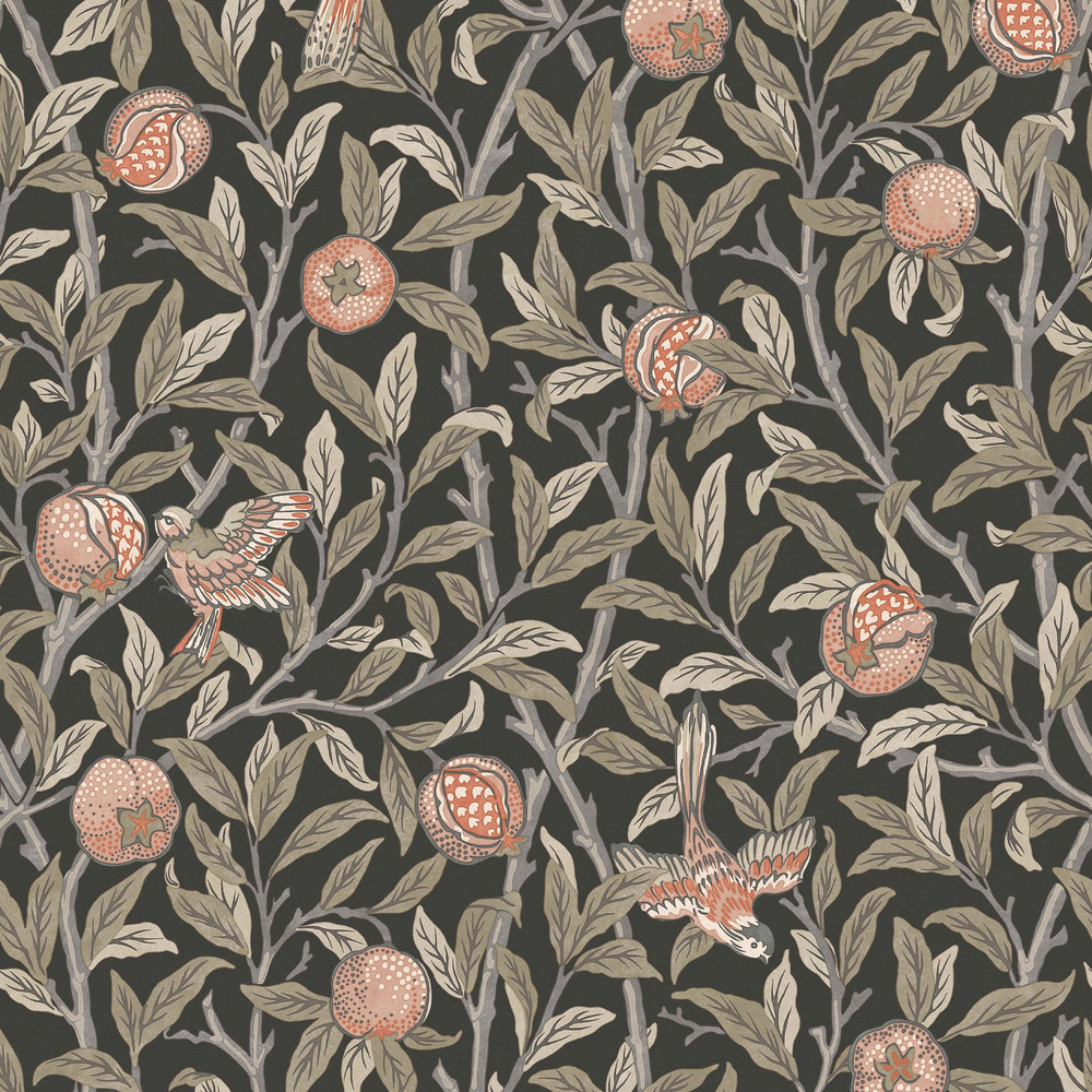Bird & Pomegranate Charcoal Wallpaper - 124258_TILE_BIRD & POMEGRANATE CHARCOAL_01.jpg