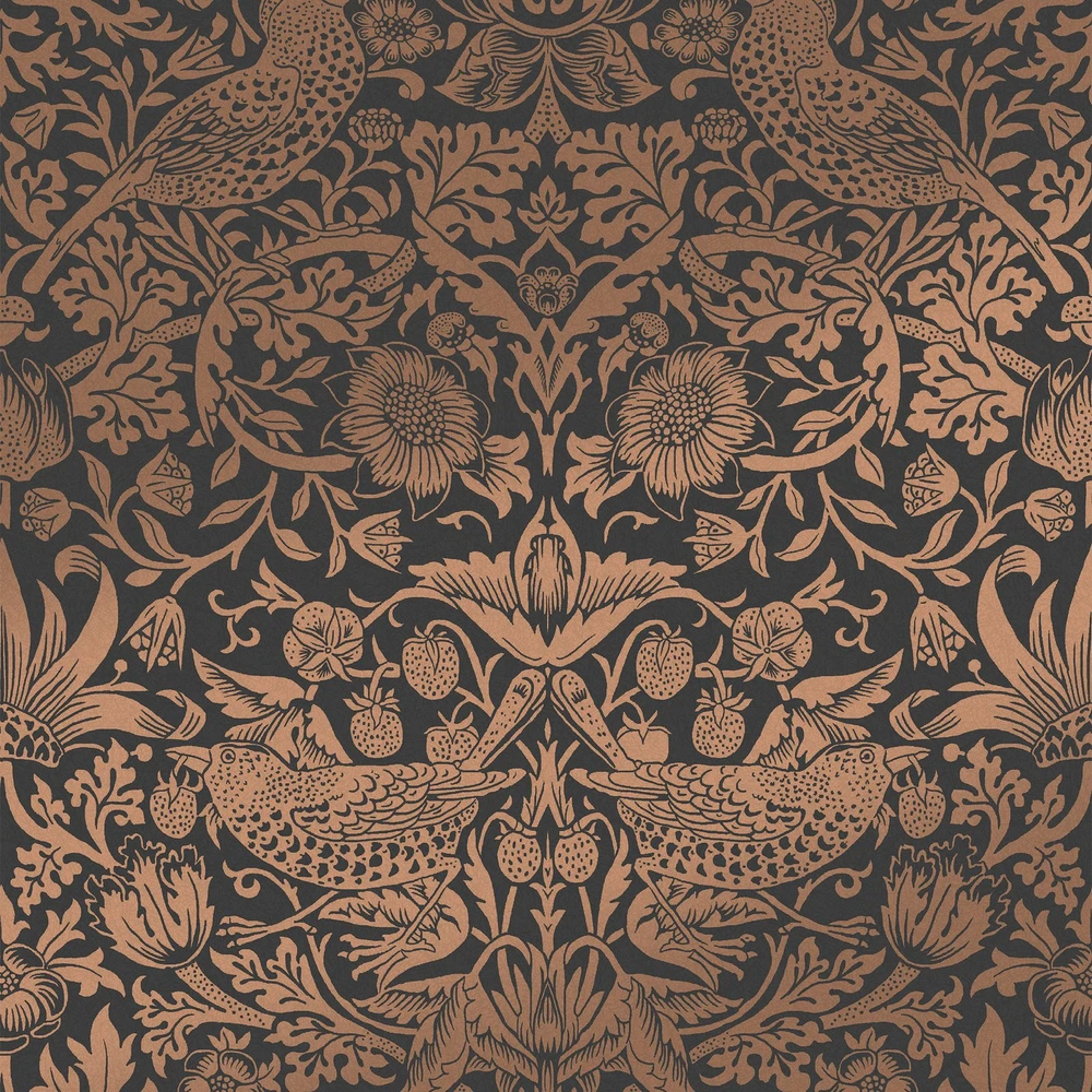 Strawberry Thief Fibrous Charcoal Wallpaper - 124236_TILE_STRAWBERRY THIEF FIBROUS CHARCOAL_01.jpg