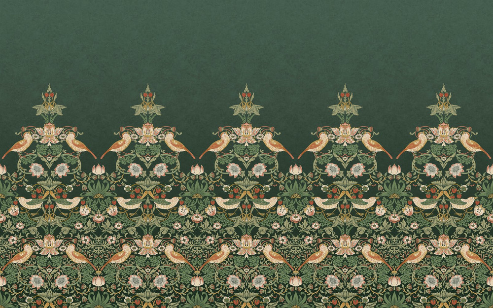 Strawberry Thief Green Bespoke Mural Matt - 125310_TILE_STRAWBERRY THIEF GREEN BESPOKE MURAL MATT_01.jpg