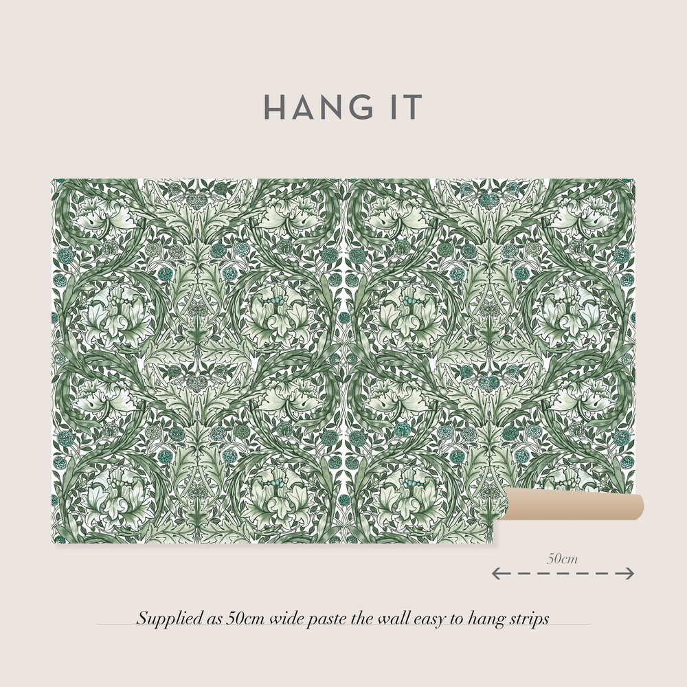 African Marigold Green Bespoke Mural Matt - 125418_INFO_AFRICAN MARIGOLD GREEN MURAL_02.jpg