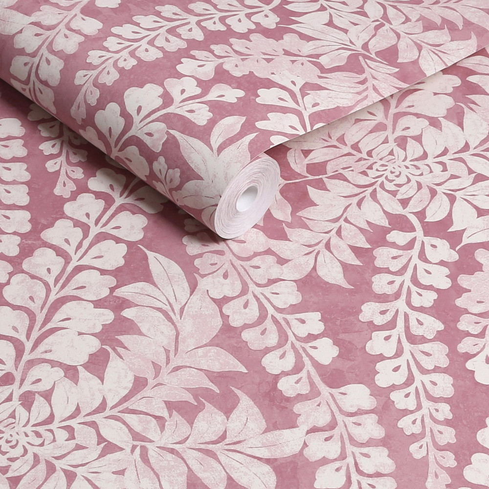 Next Roaming Leaf Raspberry Wallpaper - 122879_ROLLSHOT_ROAMING LEAF PINK.jpg