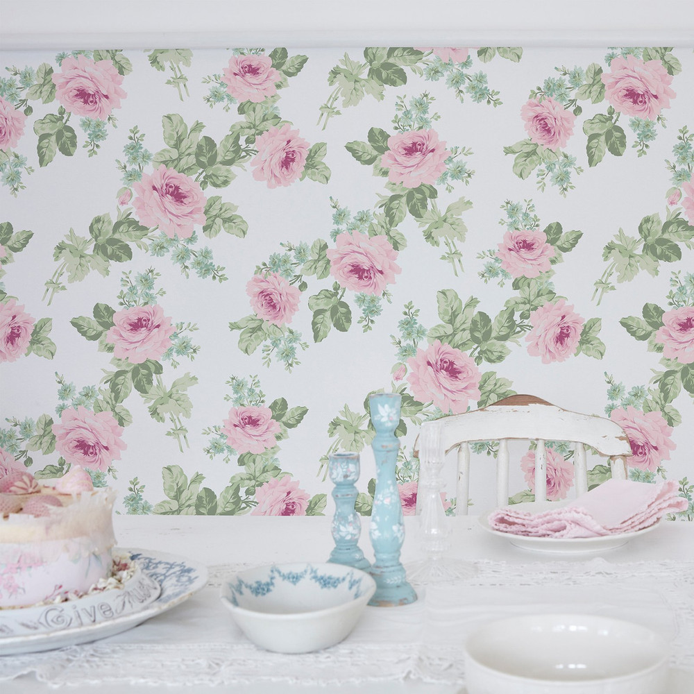 Royal Bouquet Pink Wallpaper - 125111_ROOMSET_ROYAL BOUQUET PINK_01.jpg