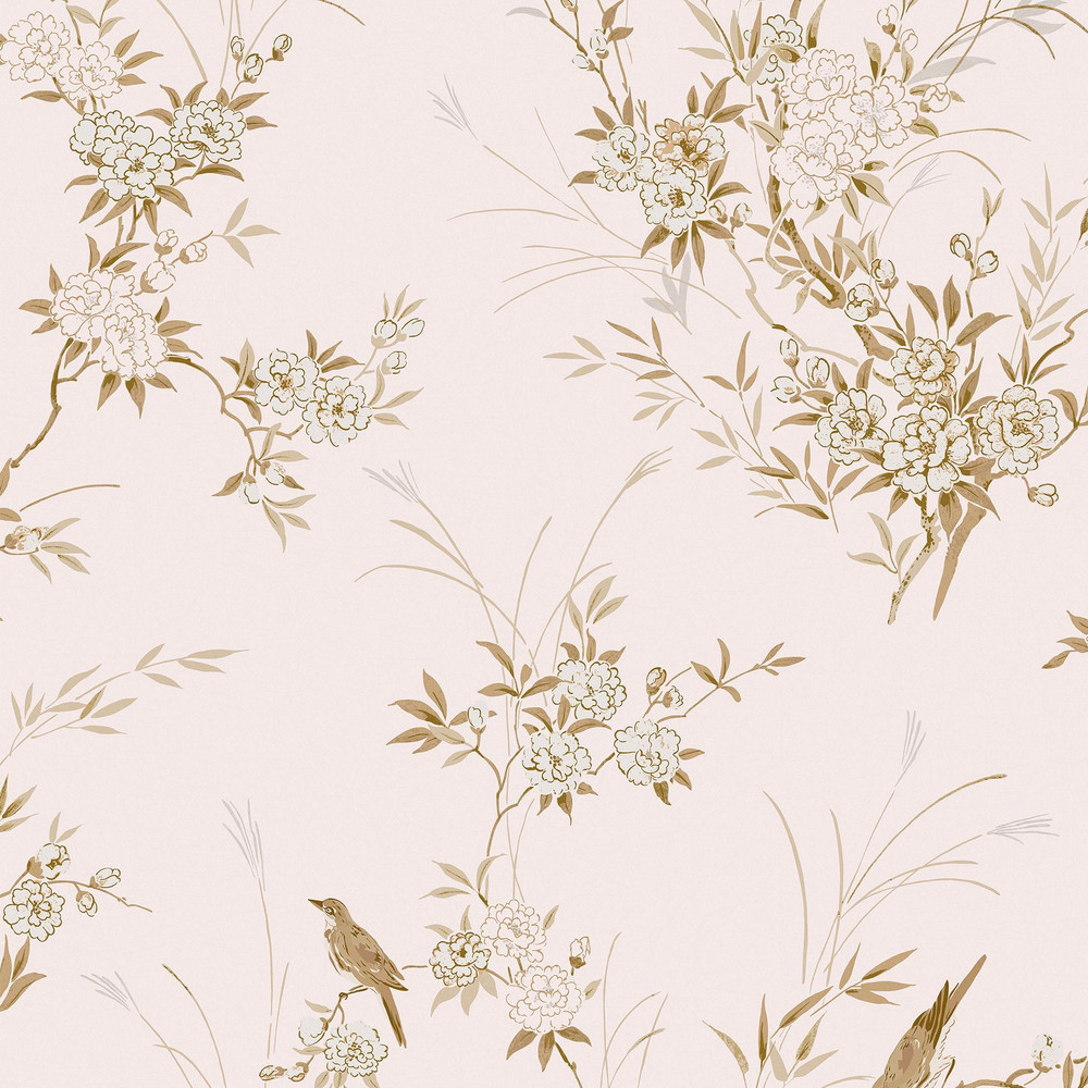 Bird Chinoiserie Pink and Gold Wallpaper - 125122_TILE_BIRD CHINOISERIE PINK GOLD_01.jpg