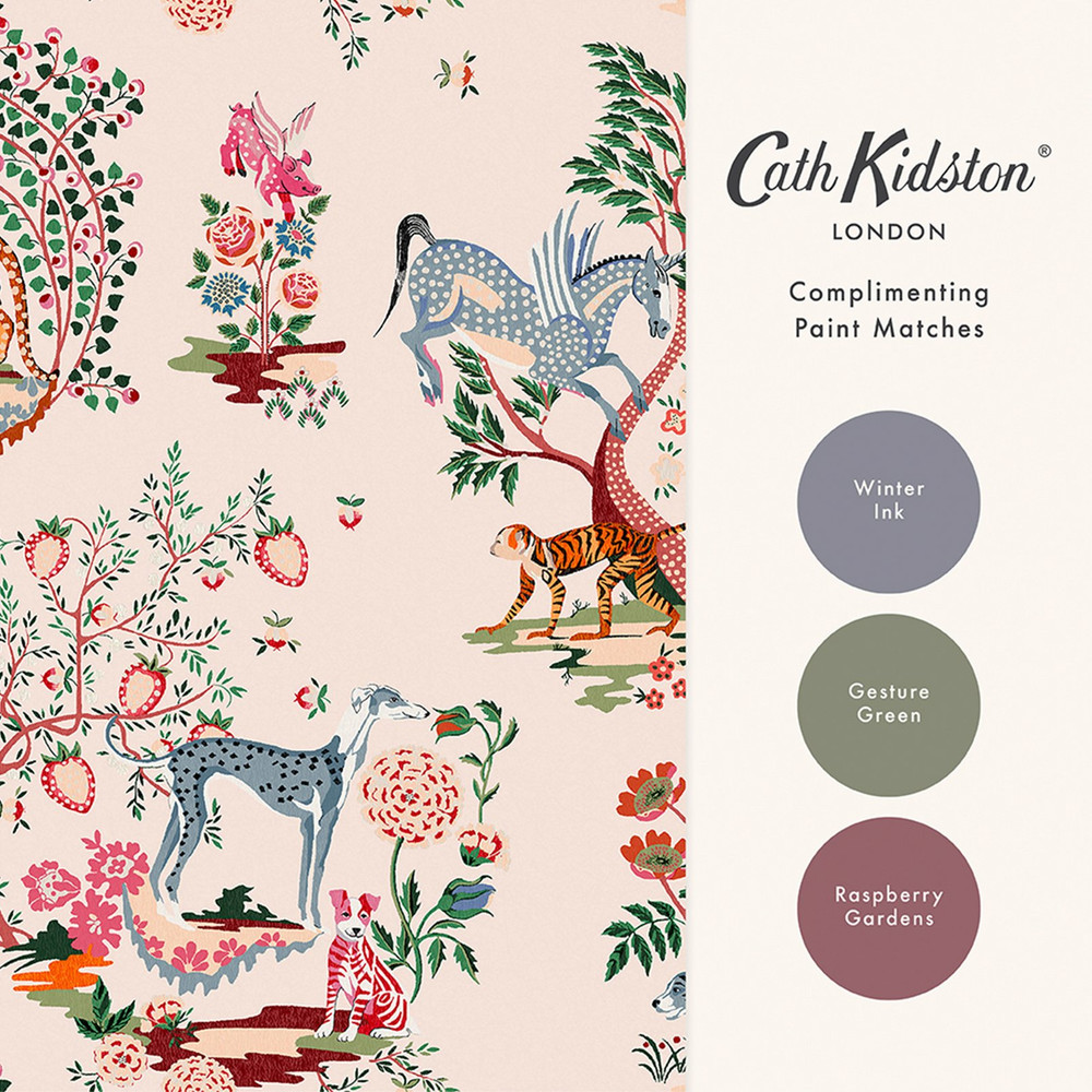 Cath Kidston Painted Kingdom Pink Wallpaper - 125528_FLATLAY_PAINTED KINGDOM PINK_01.jpg