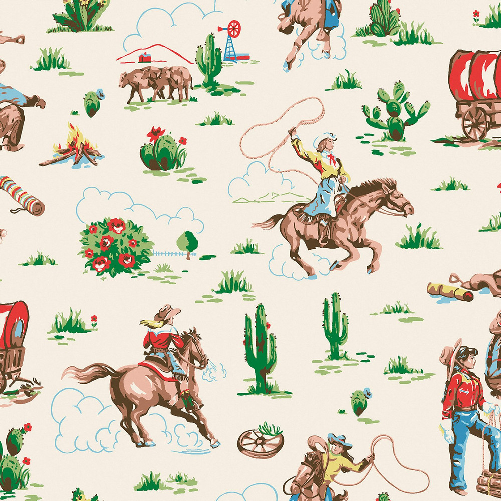 Cath Kidston Cowgirls Wallpaper - 125533_TILE_COWGIRLS MULTI_01.jpg