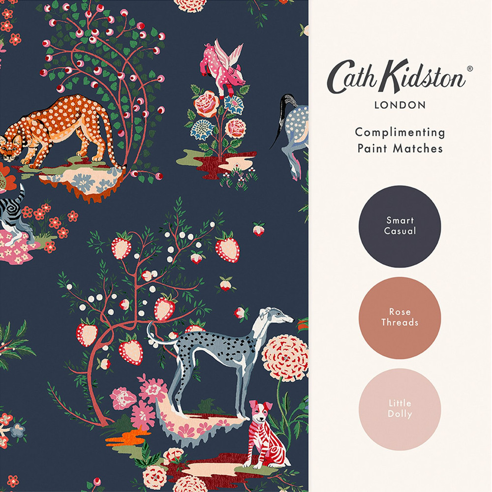 Cath Kidston Painted Kingdom Navy Wallpaper - 125526_FLATLAY_PAINTED KINGDOM NAVY_01.jpg