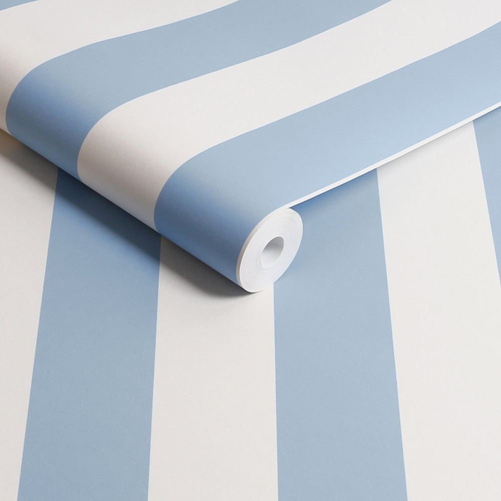 Cath Kidston Canopy Stripe Blue Wallpaper - 125517_ROLLSHOT_CANOPY STRIPE BLUE_01.jpg