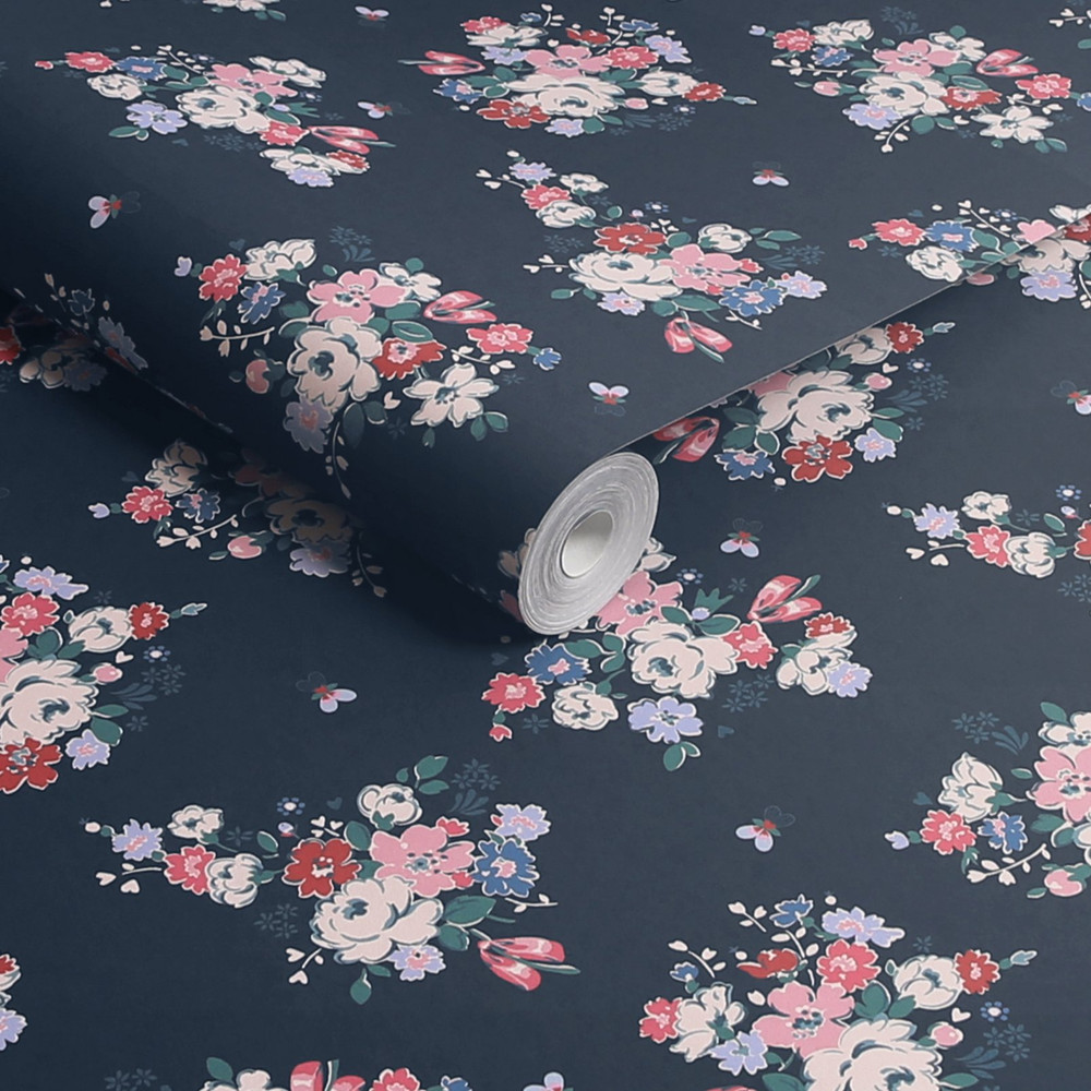 Cath Kidston Clifton Floral Navy Wallpaper - 125510_ROLLSHOT_CLIFTON FLORAL NAVY_01.jpg