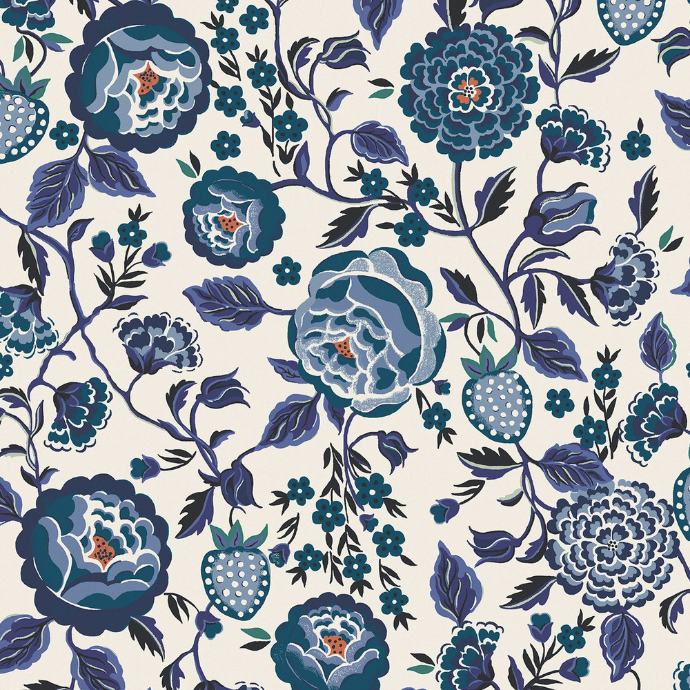 Cath Kidston Strawberry Garden Blue Wallpaper - 125498_TILE_STRAWBERRY GARDEN BLUE_01.jpg