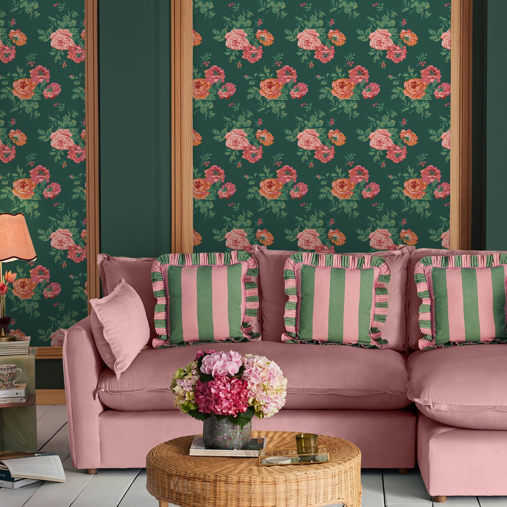 Cath Kidston Archive Rose Green Wallpaper - 125496_ROOMSET_ARCHIVE ROSE GREEN_01.jpg