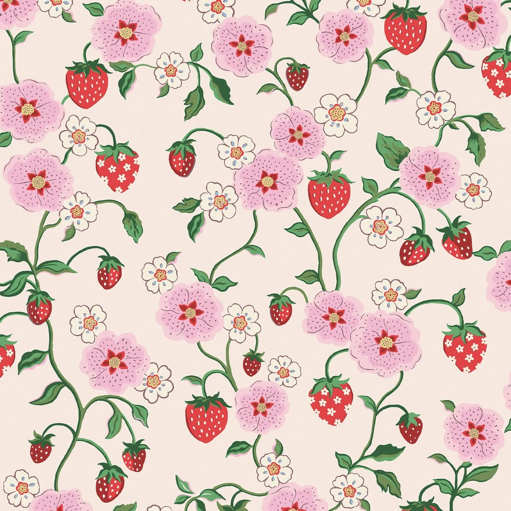 Cath Kidston Strawberry Spring Wallpaper - 125531_TILE_STRAWBERRY SPRING_01.jpg