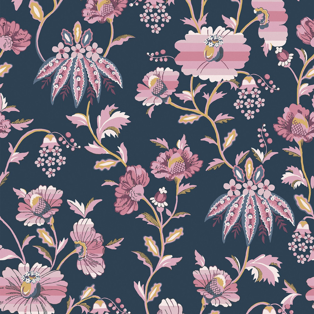 Cath Kidston Friendship Garden Navy Wallpaper - 125525_TILE_FRIENDSHIP GARDEN NAVY_01.jpg