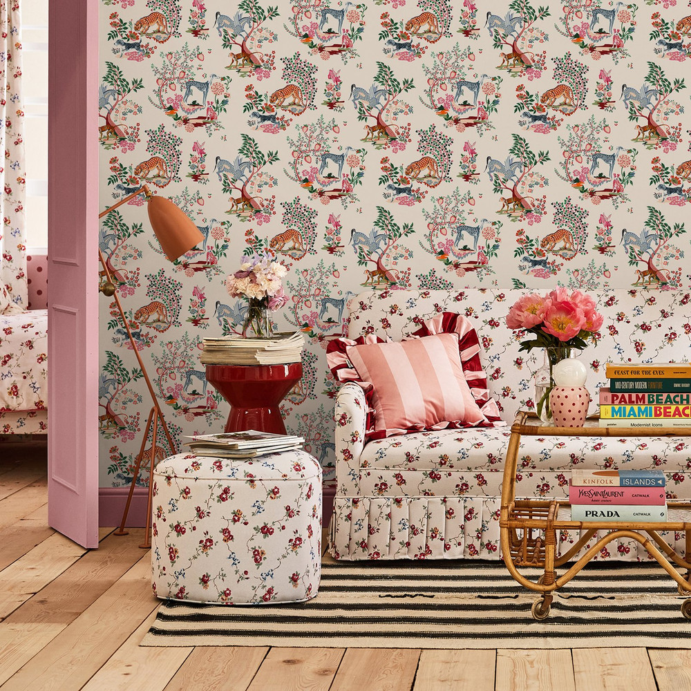 Cath Kidston Painted Kingdom Natural Wallpaper - 125527_ROOMSET_PAINTED KINGDOM NATURAL_01.jpg