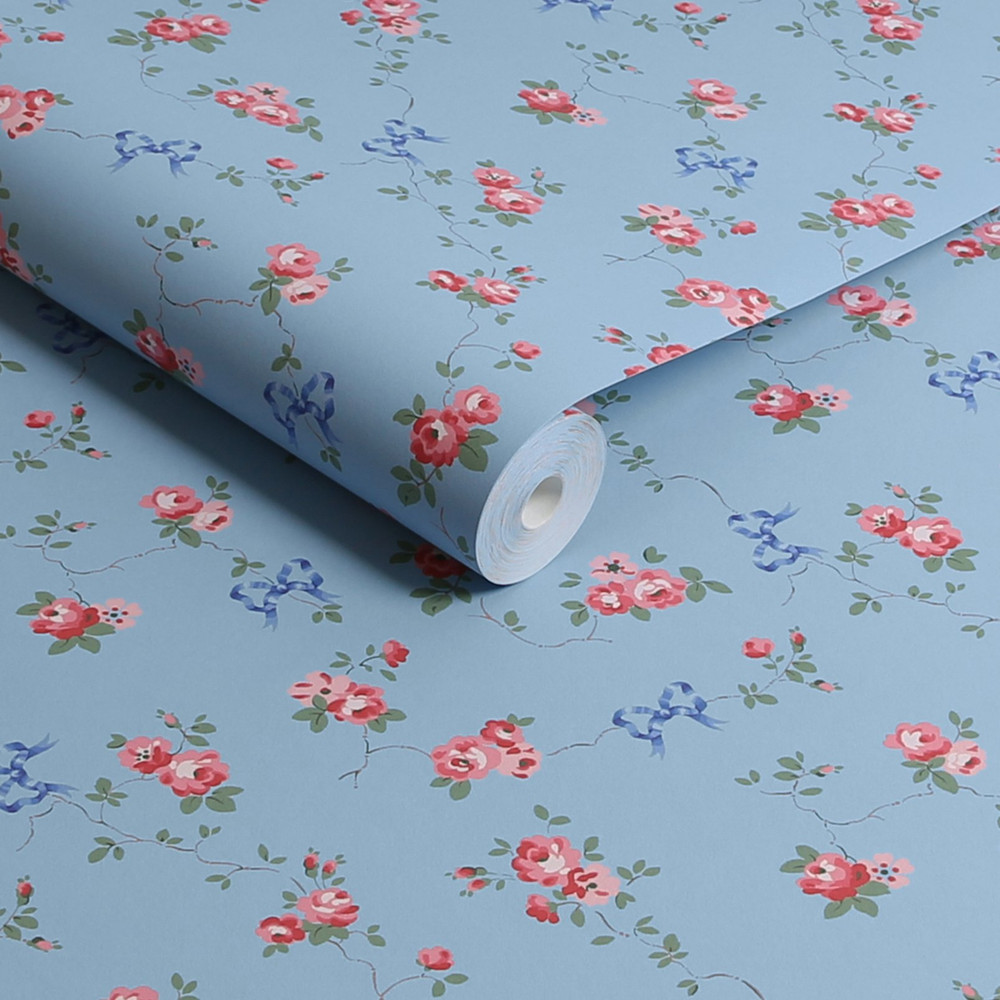 Cath Kidston Rose & Bows Blue Wallpaper - 125513_ROLLSHOT_ROWS & BOWS BLUE_01.jpg