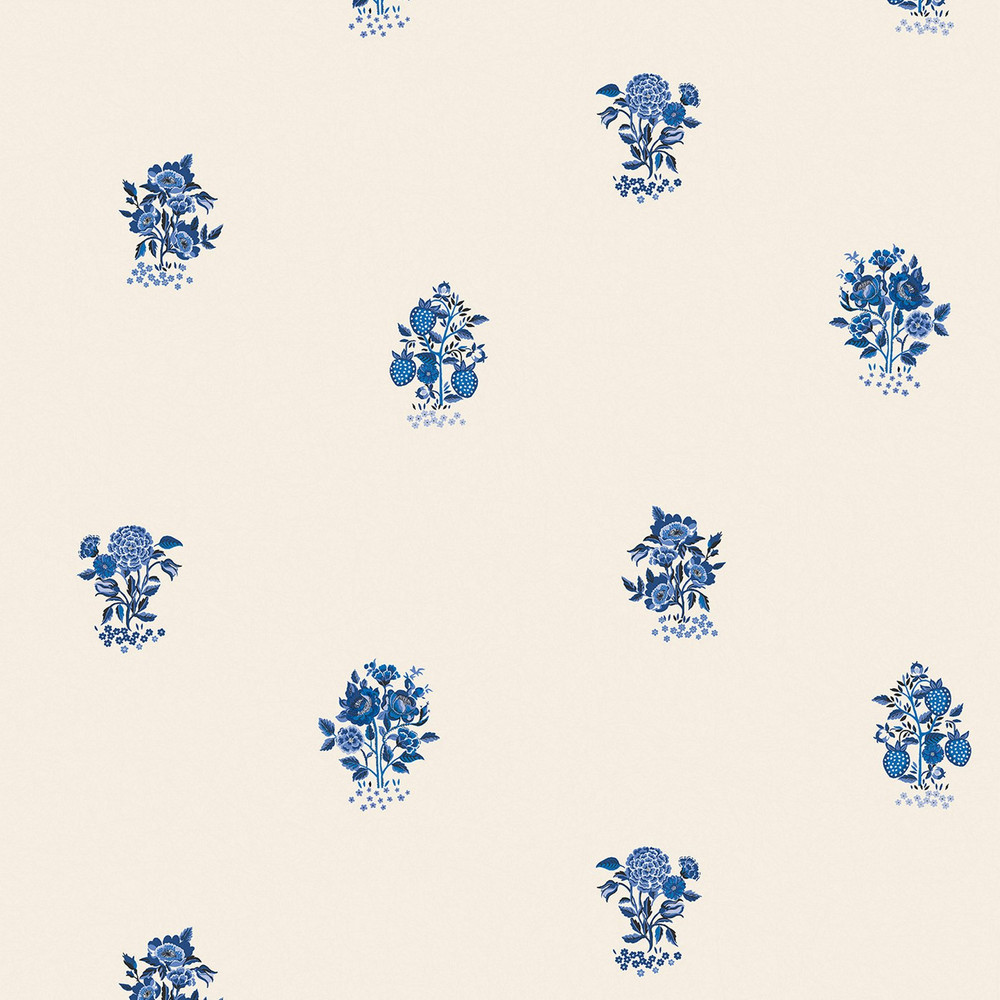 Cath Kidston Kingdom Posey Blue Wallpaper - 125529_TILE_KINGDOM POSEY BLUE_01.jpg