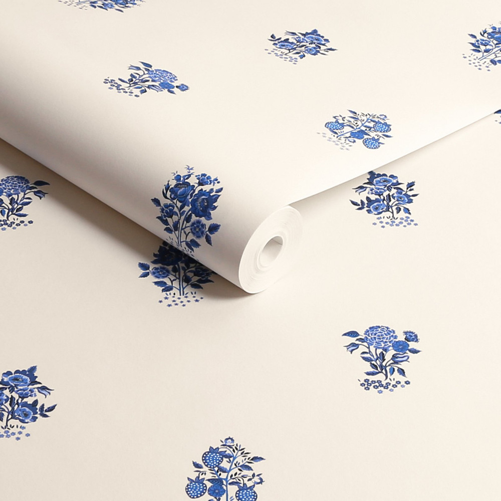 Cath Kidston Kingdom Posey Blue Wallpaper - 125529_ROLLSHOT_KINGDOM POSEY BLUE_01.jpg