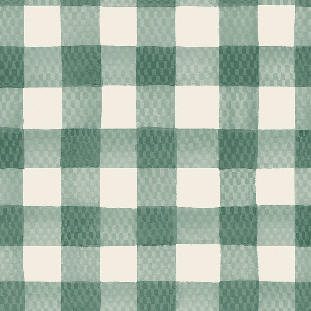 Cath Kidston Painted Gingham Green Wallpaper - 125516_TILE_PAINTED GINGHAM GREEN_01.jpg