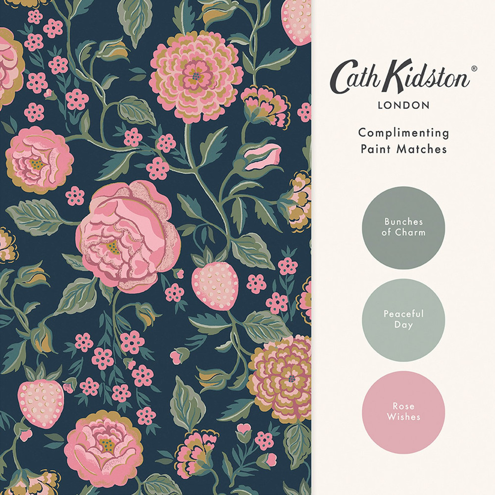 Cath Kidston Strawberry Garden Navy Wallpaper - 125500_FLATLAY_STRAWBERRY GARDEN NAVY_01.jpg