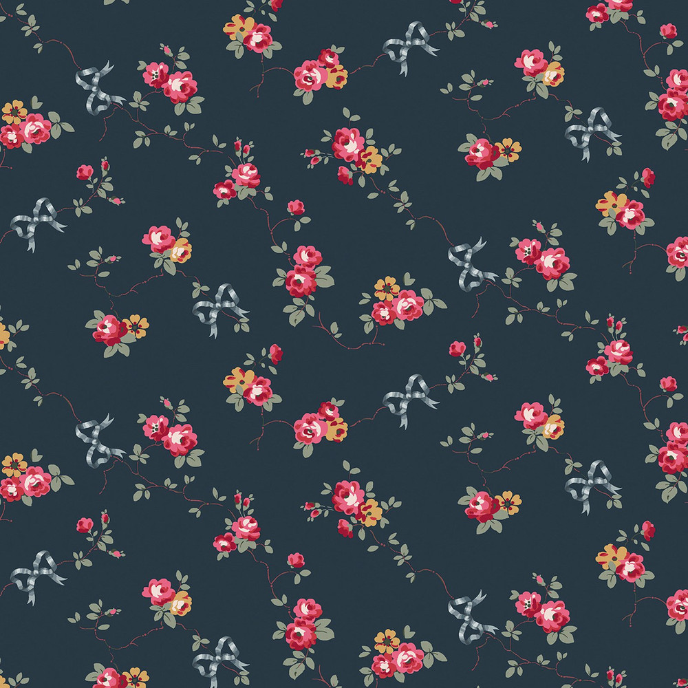 Cath Kidston Rose & Bows Navy Wallpaper - 125512_TILE_ROWS & BOWS NAVY_01.jpg