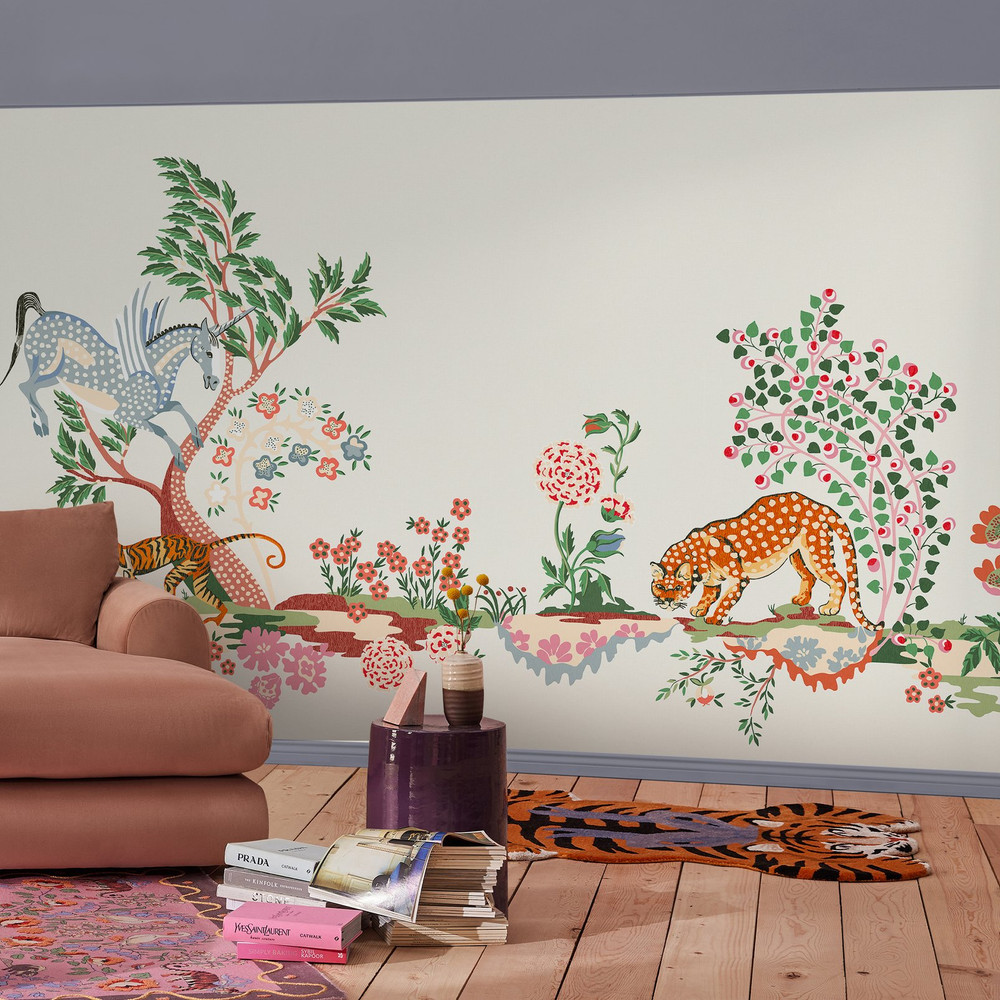 Painted Kingdom Cream Bespoke Mural - 127736_ROOMSET_PAINTED KINGDOM CREAM MURAL_01.jpg