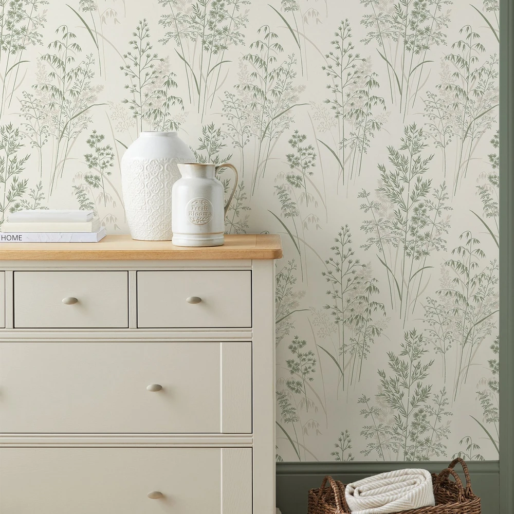 Next Leaf Sprigs Natural Greens Wallpaper - 128823_ROOMSET_LEAF SPRIGS NATURAL GREENS_01.jpg