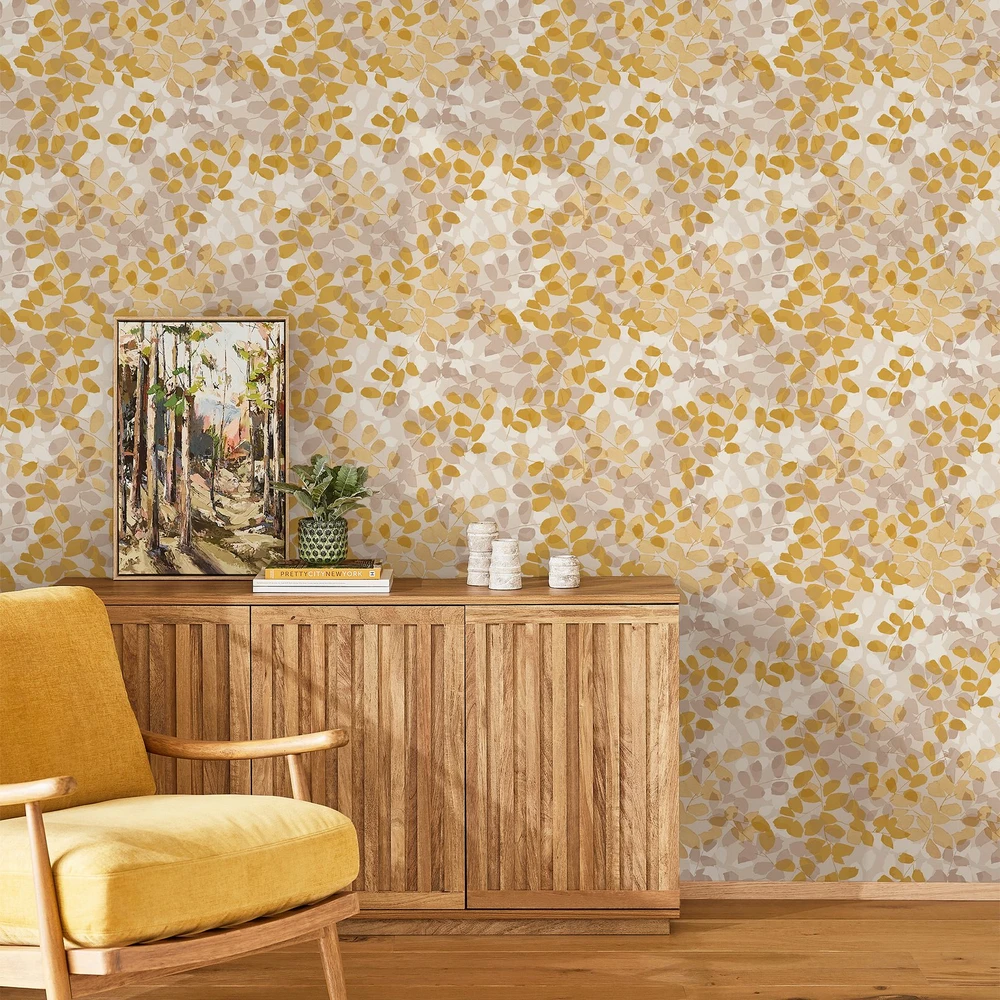 Next Forest Floor Ochre Wallpaper - 128828_ROOMSET_FOREST FLOOR OCHRE_01.jpg