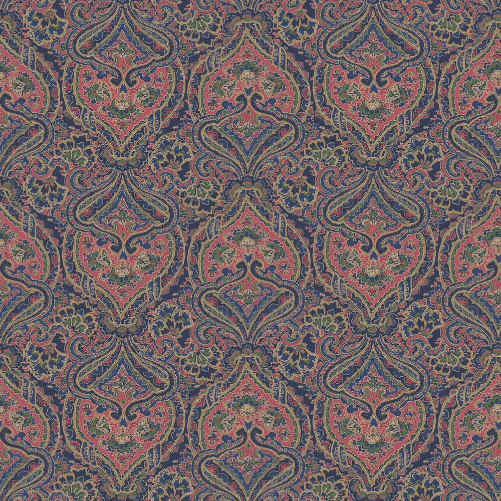 Joules Opulent Paisley Navy Wallpaper - 128953_TILE_OPULENT PAISLEY PRINT NAVY MULTI_01.jpg