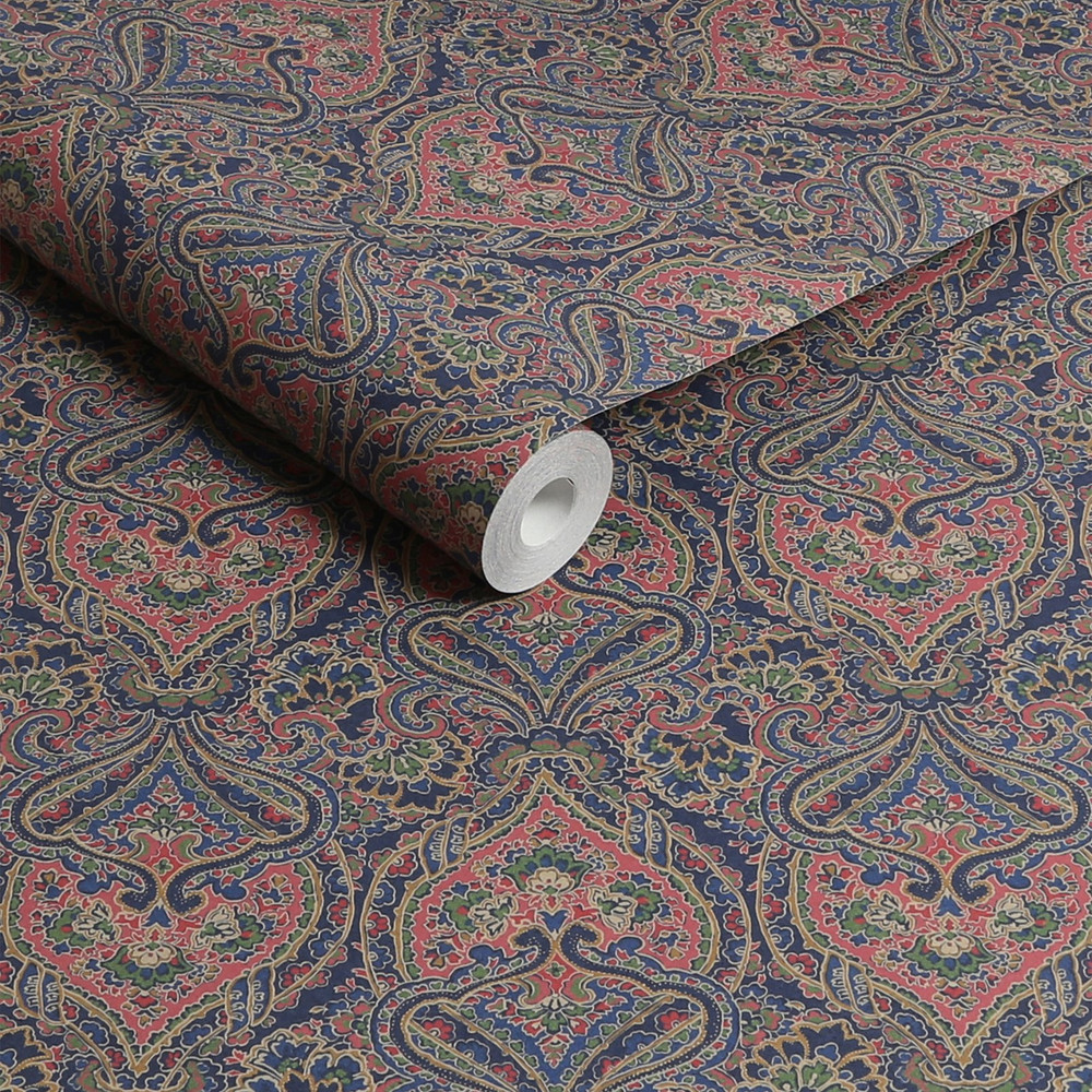 Joules Opulent Paisley Navy Wallpaper - 128953_ROLLSHOT_OPULENT PAISLEY PRINT NAVY MULTI_01.jpg