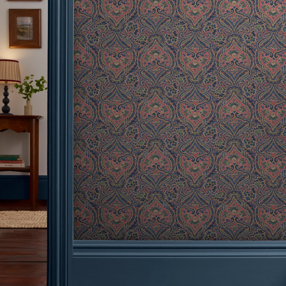 Joules Opulent Paisley Navy Wallpaper - 128953_ROOMSET_OPULENT PAISLEY PRINT NAVY MULTI_01.jpg