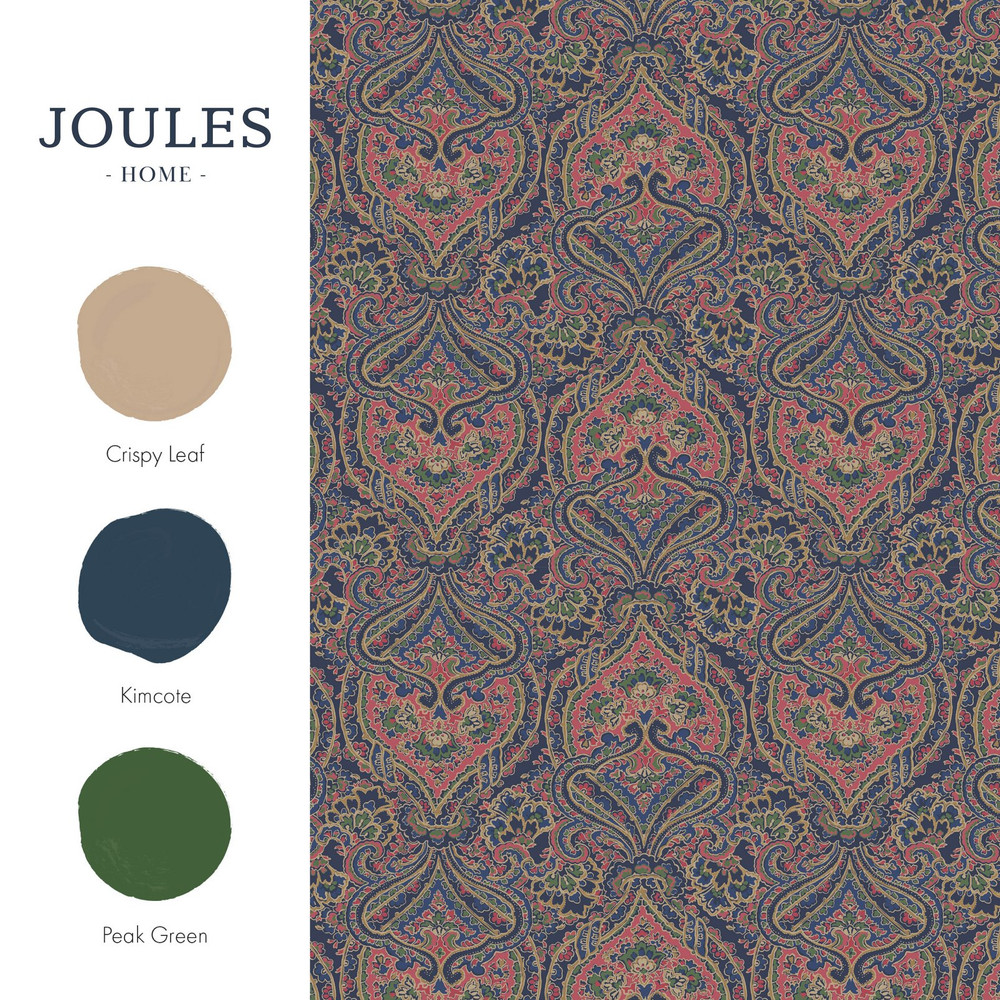 Joules Opulent Paisley Navy Wallpaper - 128953_FLATLAY_OPULENT PAISLEY PRINT NAVY MULTI_01.jpg