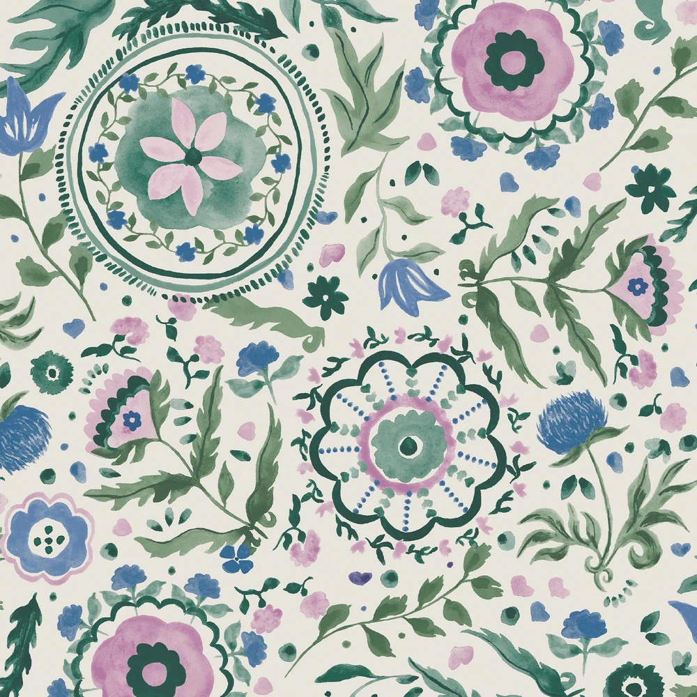 Joules Festival Flowers Cream Wallpaper - 128959_TILE_FESTIVAL FLOWERS PRINT CREAM MULTI_01.jpg