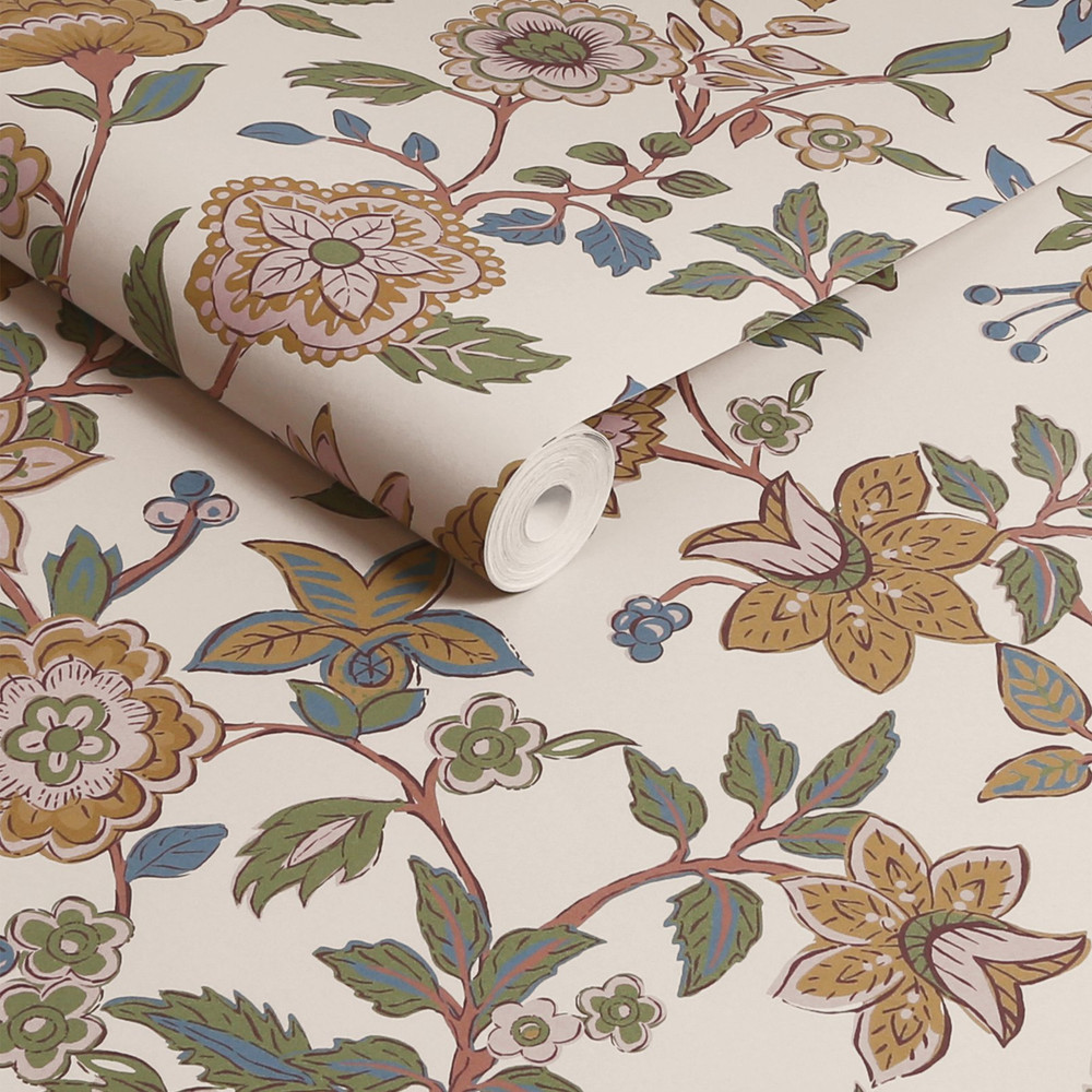 Joules Scot Floral Cream Wallpaper - 128929_ROLLSHOT_SCOT FLORAL CREAM & MULTI_01.jpg
