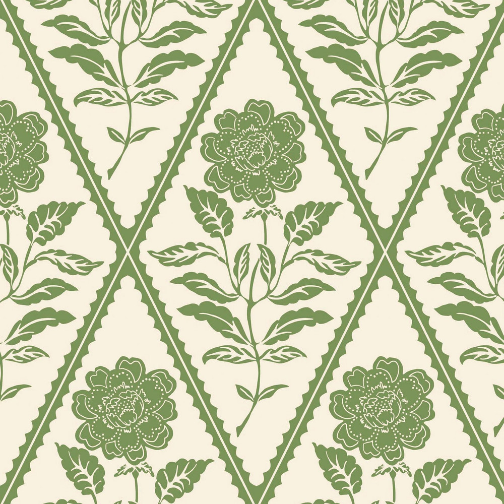 Joules Juliette Floral Cream & Green Wallpaper - 128911_TILE_JULIETTE FLORAL PRINT CREAM & GREEN_01.jpg