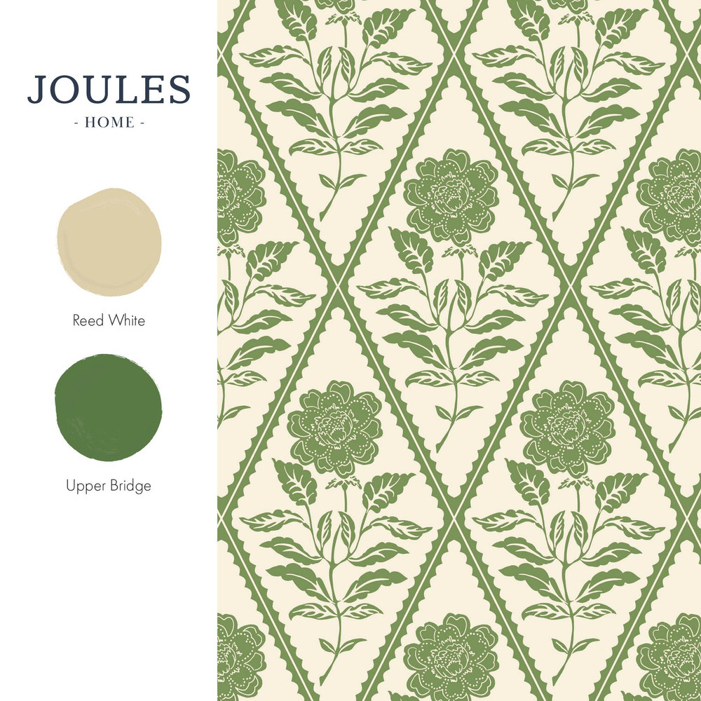 Joules Juliette Floral Cream & Green Wallpaper - 128911_FLATLAY_JULIETTE FLORAL PRINT CREAM & GREEN_01.jpg