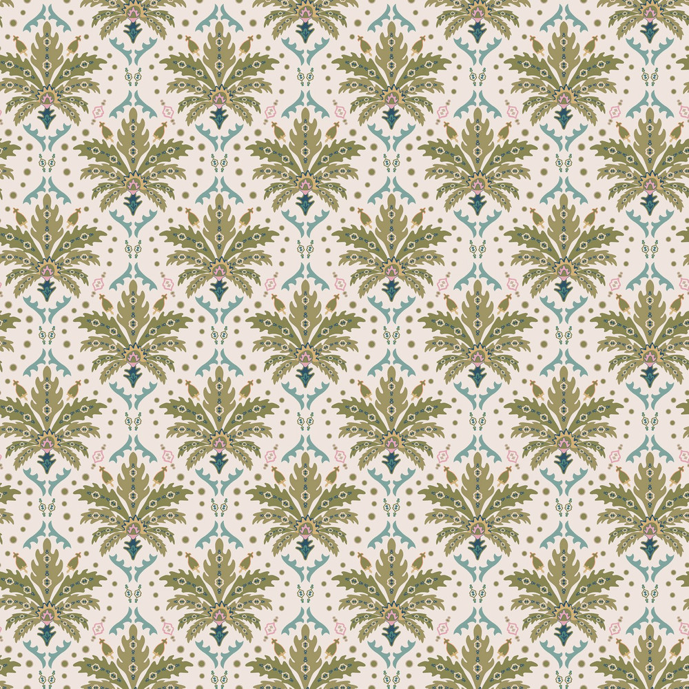 Joules Palm Geo Cream Wallpaper - 128935_TILE_PALM GEO PRINT CREAM MULTI_01.jpg