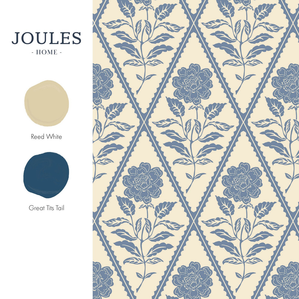 Joules Juliette Floral Cream & Blue Wallpaper - 128908_FLATLAY_JULIETTE FLORAL PRINT CREAM & BLUE_01.jpg
