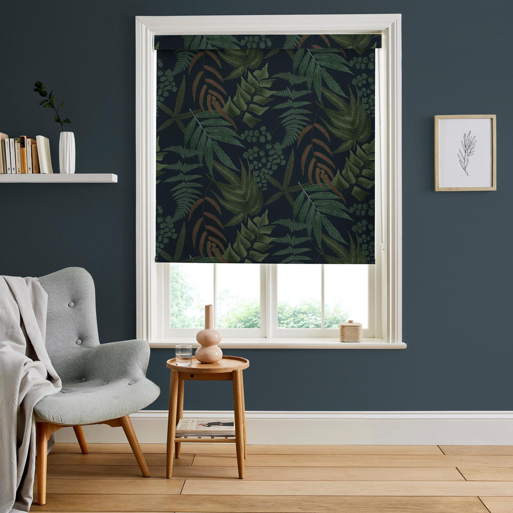 Midsummer Fern Navy Roller Blind - 115297rol_ROOMSET_01.jpg