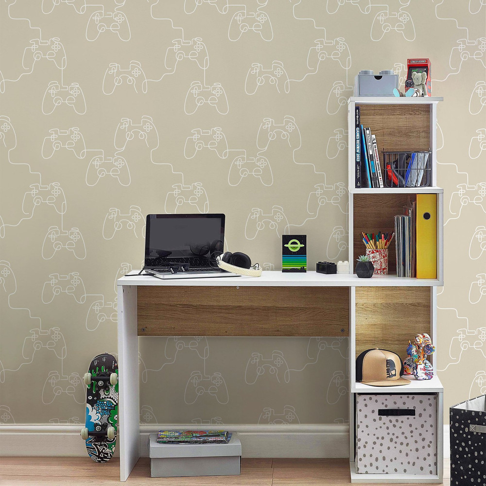 Next Gamer Doodle Neutral Wallpaper - 127713_ROOMSET_GAMER DOODLE NEUTRAL_01.jpg
