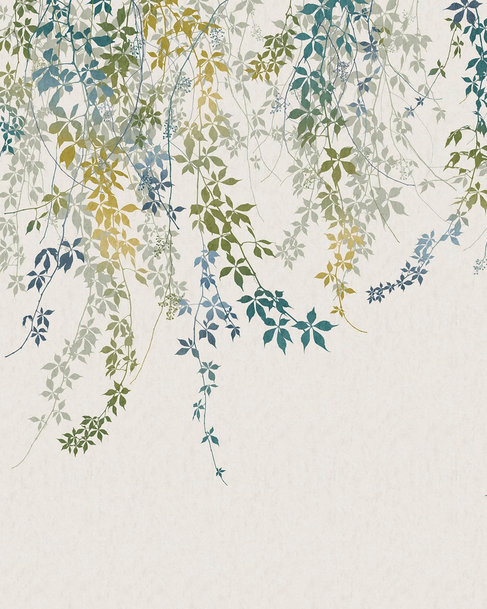 Virginia Creeper Spring Bespoke Mural by Clarissa Hulse. - 130006_TILE_VIRGINIA CREEPER SPRING_01.jpg
