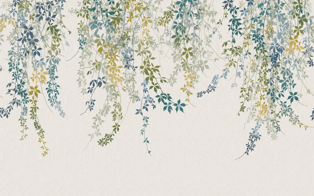 Virginia Creeper Spring Bespoke Mural by Clarissa Hulse. - 130006_MAINTILE_VIRGINIA CREEPER SPRING_01.jpg