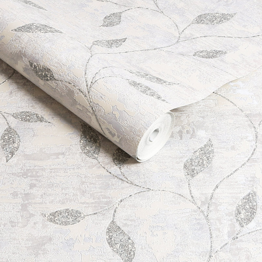 Ornamental Leaf Silver Wallpaper - 128811_ROLLSHOT_ORNAMENTAL LEAF SILVER_01.jpg
