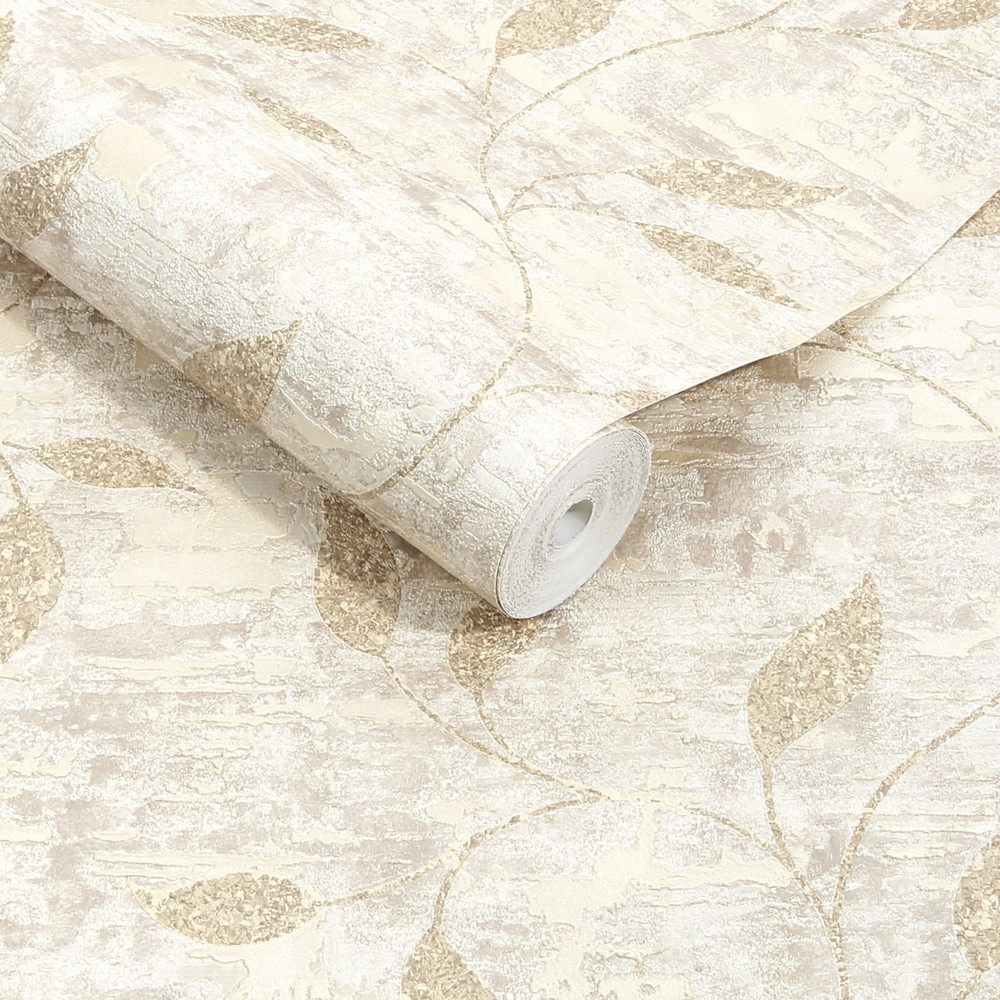 Ornamental Leaf Cream Wallpaper - 128805_ROLLSHOT_ORNAMENTAL LEAF CREAM_01.jpg