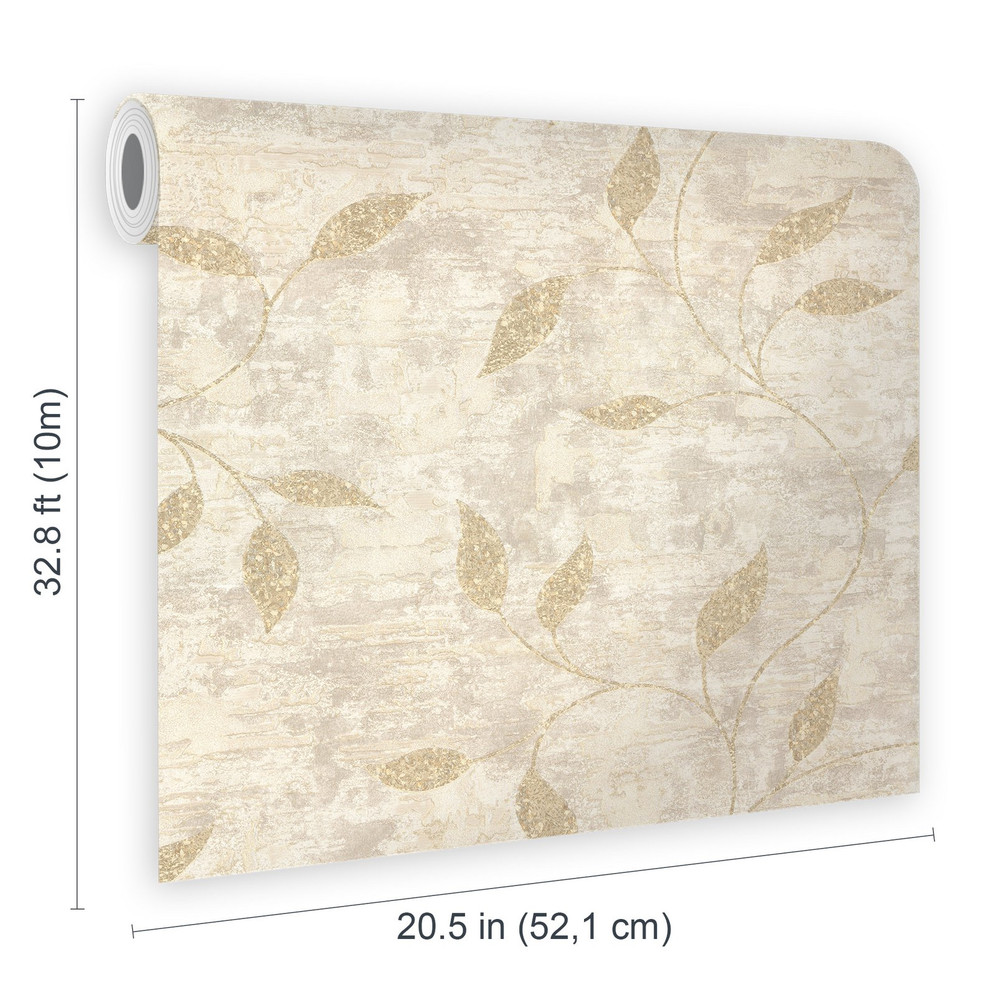 Ornamental Leaf Cream Wallpaper - 128805_DIGITAL ROLL_ORNAMENTAL LEAF CREAM_01.jpg