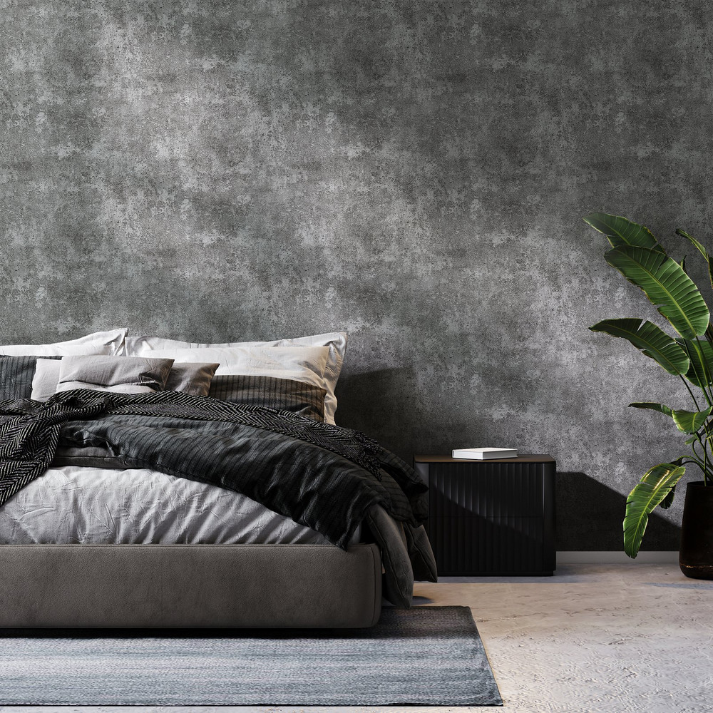 Urban Concrete Grey Wallpaper - 128778_ROOMSET_URBAN CONCRETE GREY_02.jpg