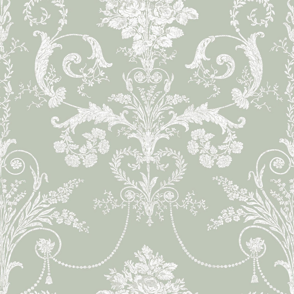 Laura Ashley Josette Sage Green Wallpaper - 130114_TILE_JOSETTE SAGE GREEN_01.jpg