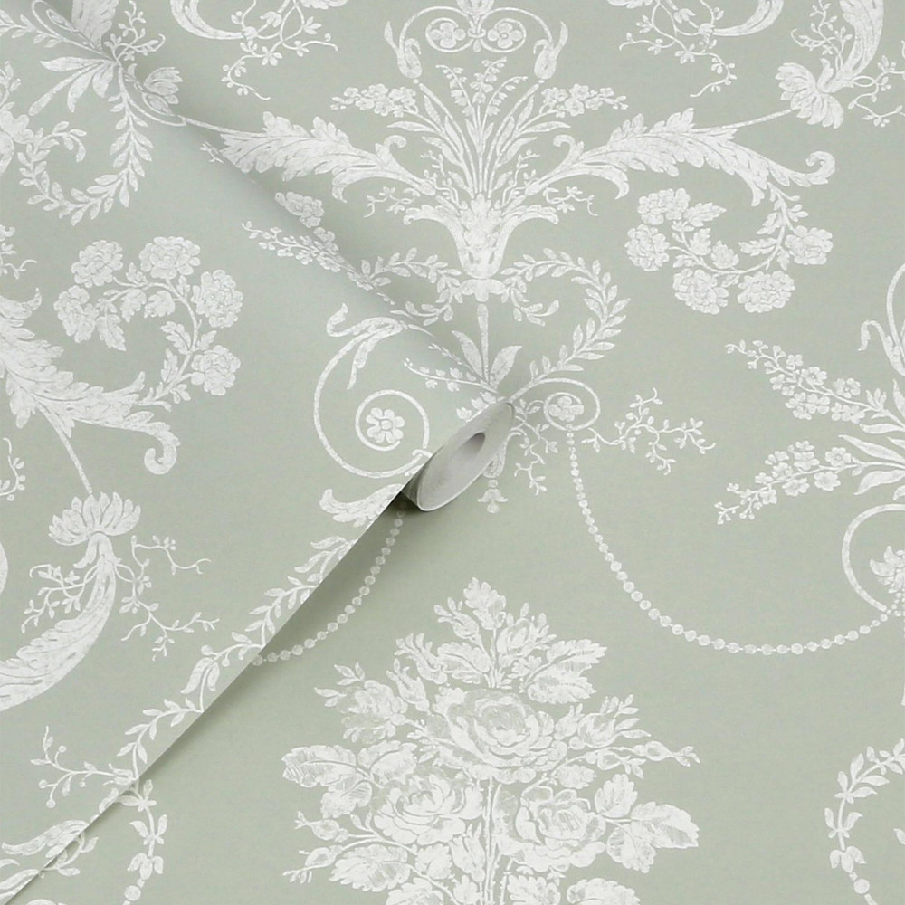 Laura Ashley Josette Sage Green Wallpaper - 130114_ROLLSHOT_JOSETTE SAGE GREEN_01.jpg