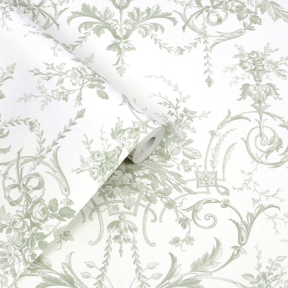 Laura Ashley Tuileries Sage Green Wallpaper - 130112_ROLLSHOT_TUILERIES SAGE GREEN_01.jpg