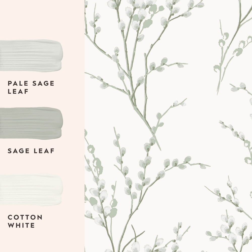 Laura Ashley Pussy Willow Sage Green Wallpaper - 130115_FLATLAY_PUSSY WILLOW SAGE GREEN_01.jpg
