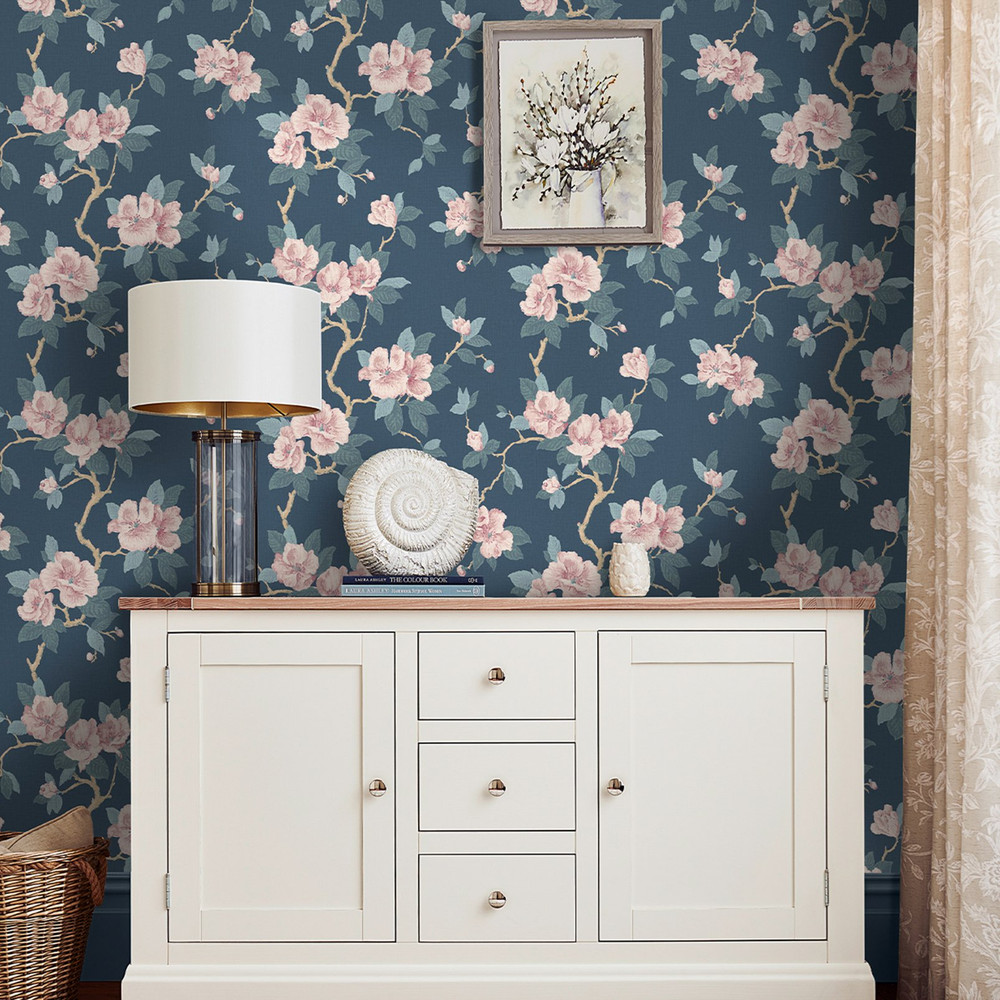 Laura Ashley Maya Dusky Seaspray Wallpaper - 130095_ROOMSET_MAYA DUSKY SEASPRAY_01.jpg